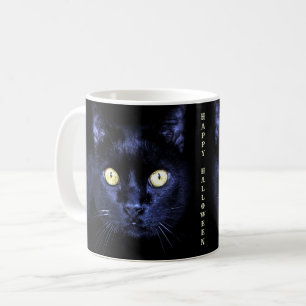 Halloween Verschrikkelijke Zwarte Kat Horror Donke Koffiemok