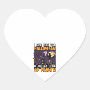 Halloween Verschrikking Gehekst Huis Heks Geest_1 Hart Sticker