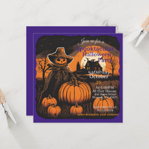 Halloween Verschrikking Pluimenvanger's Horloge Kaart