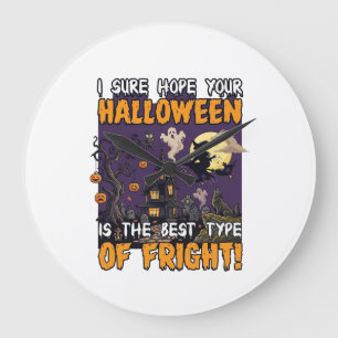 Halloween Verschrikking Spokenhuis Heks Geest_1 Grote Klok