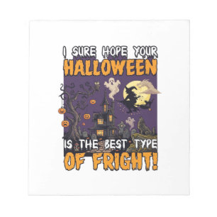 Halloween Verschrikking Spokenhuis Heks Geest_1 Notitieblok