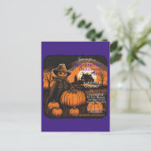 Halloween Verschrikking Vogelverschrikker's Horlog Briefkaart (Staand voorkant)
