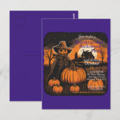 Halloween Verschrikking Vogelverschrikker's Horlog Briefkaart (Voorkant / Achterkant)
