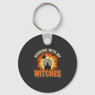 Halloween versieren met mijn heksen spookhuis sleutelhanger