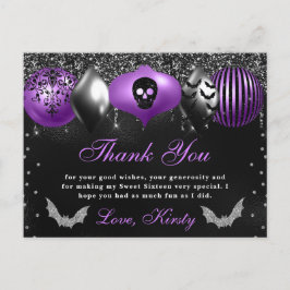 Halloween-versiering Sweet Sixteen Dank je Briefkaart