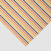 Halloween Vertical Stripe Oranje Black Gold White Tissuepapier (Detail)