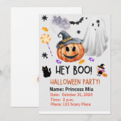 Halloween verzamelen met lekkernijen en trucs kaart (Voorkant / Achterkant)