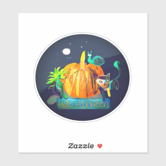  Halloween Vibe — Pumpkin Whispers & Animals Sticker (Vel)