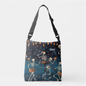 Halloween Vibe Skelet Dans Modern Grappig Crossbody Tas (Voorkant)