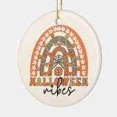 Halloween Vibes Boho Rainbow Herfst Halloween Keramisch Ornament (Links)