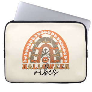 Halloween Vibes Boho Rainbow Herfst Halloween Laptop Sleeve