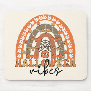 Halloween Vibes Boho Rainbow Herfst Halloween Muismat