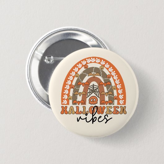 Halloween Vibes Boho Rainbow Herfst Halloween Ronde Button 5,7 Cm (Voorkant /achterkant)