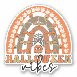 Halloween Vibes Boho Rainbow Herfst Halloween Sticker