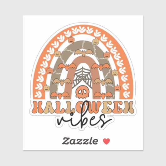 Halloween Vibes Boho Rainbow Herfst Halloween Sticker (Vel)
