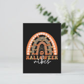 Halloween Vibes Boho Rainbow Herfst Spooky Briefkaart (Staand voorkant)
