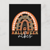 Halloween Vibes Boho Rainbow Herfst Spooky Briefkaart (Voorkant)