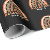 Halloween Vibes Boho Rainbow Herfst Spooky Cadeaupapier (Rol Hoek)