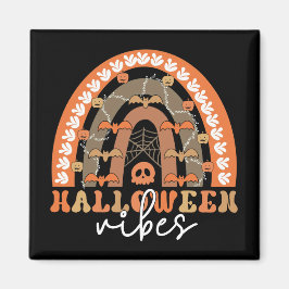 Halloween Vibes Boho Rainbow Herfst Spooky Magneet