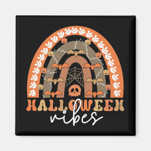 Halloween Vibes Boho Rainbow Herfst Spooky Magneet