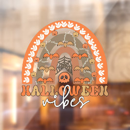 Halloween Vibes Boho Rainbow Herfst Spooky Raamsticker