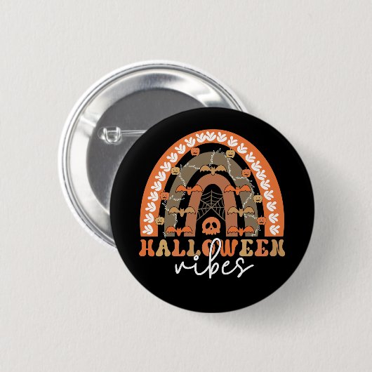 Halloween Vibes Boho Rainbow Herfst Spooky Ronde Button 5,7 Cm (Voorkant /achterkant)
