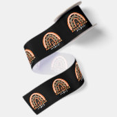 Halloween Vibes Boho Rainbow Herfst Spooky Satijnen Lint (Achterkant)