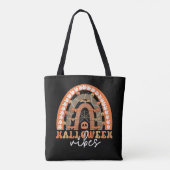 Halloween Vibes Boho Rainbow Herfst Spooky Tote Bag (Achterkant)
