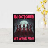 Halloween vibes borstkanker heks in oktober We Kaart (Gele Bloem)