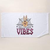 Halloween Vibes, Halloween, eng, kostuum Strandlaken (Voorkant)