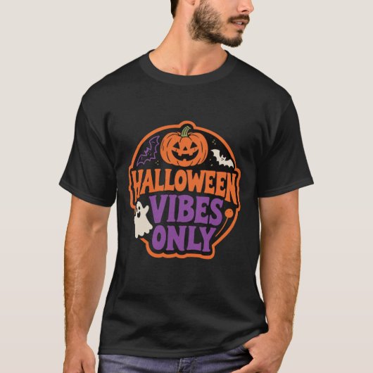 Halloween Vibes Only Retro Halloween Mannen T-shirt (Voorkant)