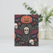 Halloween Vibes Pattern Briefkaart (Staand voorkant)