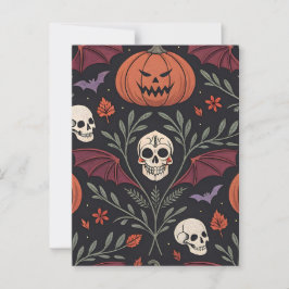 Halloween Vibes Pattern Briefkaart