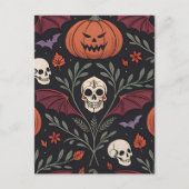 Halloween Vibes Pattern Briefkaart (Voorkant)