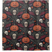 Halloween Vibes Pattern Douchegordijn (Voorkant)