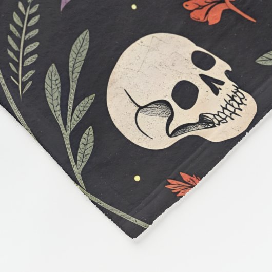 Halloween Vibes Pattern Fleece Deken (Hoek)