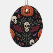 Halloween Vibes Pattern Keramisch Ornament (Rechts)