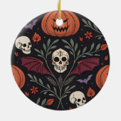 Halloween Vibes Pattern Keramisch Ornament (Achterkant)