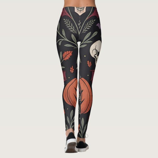 Halloween Vibes Pattern Leggings (Achterkant)