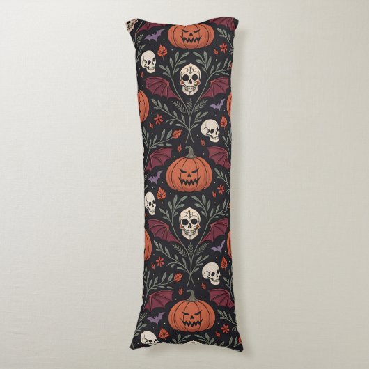 Halloween Vibes Pattern Lichaamskussen (Voorkant Verticaal)