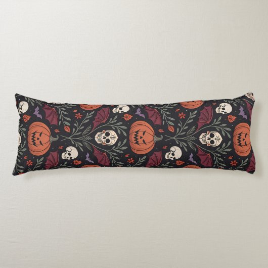 Halloween Vibes Pattern Lichaamskussen (Voorkant)