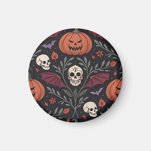 Halloween Vibes Pattern Magneet (Voorkant)