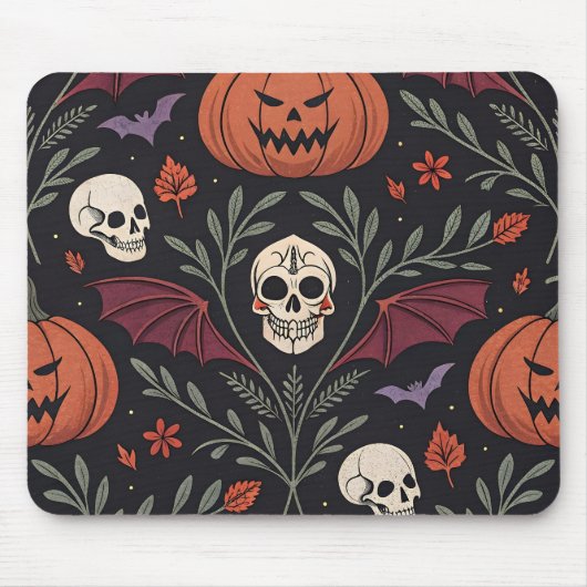 Halloween Vibes Pattern Muismat (Voorkant)