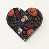 Halloween Vibes Pattern Notitieboek (Achterkant)