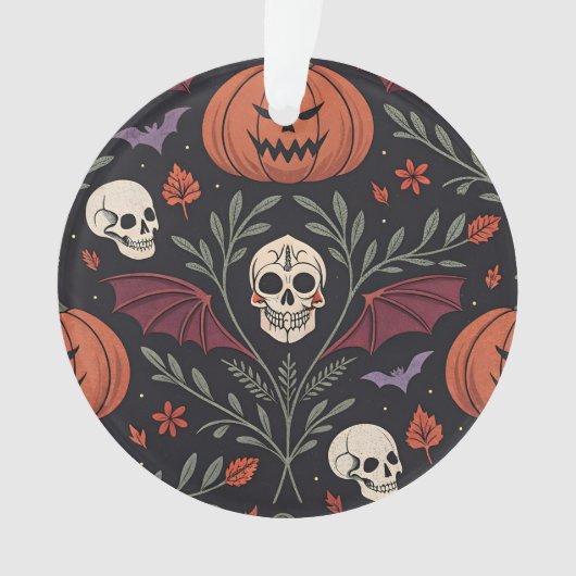 Halloween Vibes Pattern Ornament (voorkant)