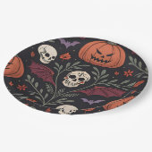 Halloween Vibes Pattern Papieren Bordje (Gekanteld)
