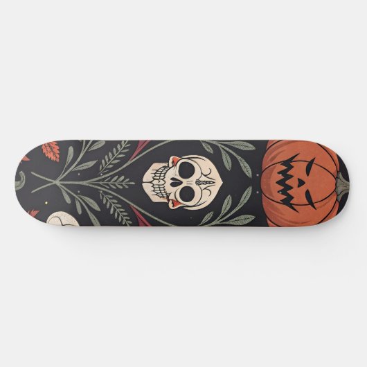 Halloween Vibes Pattern Persoonlijk Skateboard (Horizontaal)