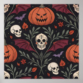 Halloween Vibes Pattern Poster (Voorkant)