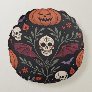 Halloween Vibes Pattern Rond Kussen