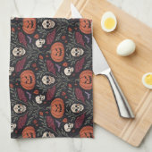 Halloween Vibes Pattern Theedoek (Quarter Fold)